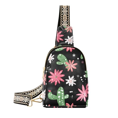 Trendige Reisetasche aus Leder mit Kaktus-Schneeflocken-Motiv, für Herren für Reisen von sanluoli