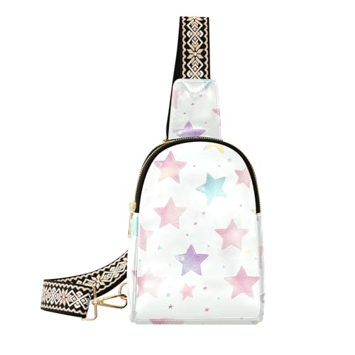 Trendige Tasche mit bunten Sternen für Reisen, niedliche Tasche für Damen, Crossbody für Reisen von sanluoli