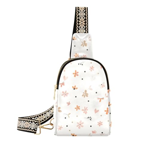 Trendige kleine Blumen und Schleifen Körpertaschen für wasserdichte Bauchtaschen für Damen als Tagesrucksack von sanluoli