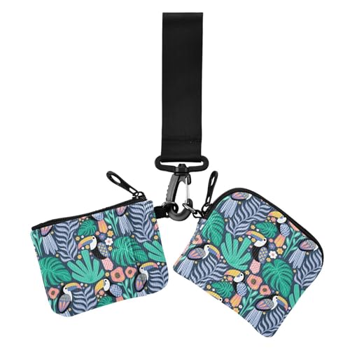 Tucane Summer Tropical Damen Münzgeldbörsen Kartenetuis Kompakte Größe Kreditkartenetui mit Reißverschlusstasche für Frauen 2 Packungen Tucane Summer Tropical Damen Münzgeldbörsen Kartenetuis Kompakte Größe Kreditkartenetui mit Reißverschlusstasche für Frauen 2 Packungen von sanluoli