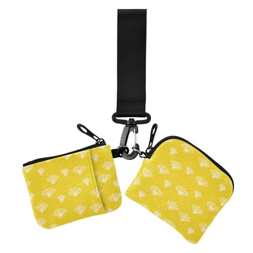 Unterwasser-Gelbe Muschel-Damen-Münzgeldbörse, Kartenetui, Mini-Modischer Ausweis-Schutz mit Reißverschluss, Münzfach für Arbeit, Reisen, 2 Packungen Unterwasser-Gelbe Muschel-Damen-Münzgeldbörse, Kartenetui, Mini-Modischer Ausweis-Schutz mit Reißverschluss, Münzfach für Arbeit, Reisen, 2 Packungen von sanluoli