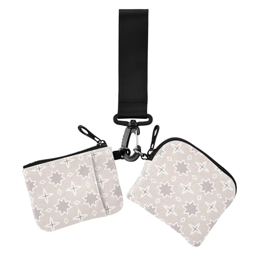 Warm Shade Damen Kleingeldbörse Kartenetuis Kompakte Größe Münzgeldbörse Kleingeldhalter mit Schlüsselanhänger für Frauen 2 Packungen von sanluoli