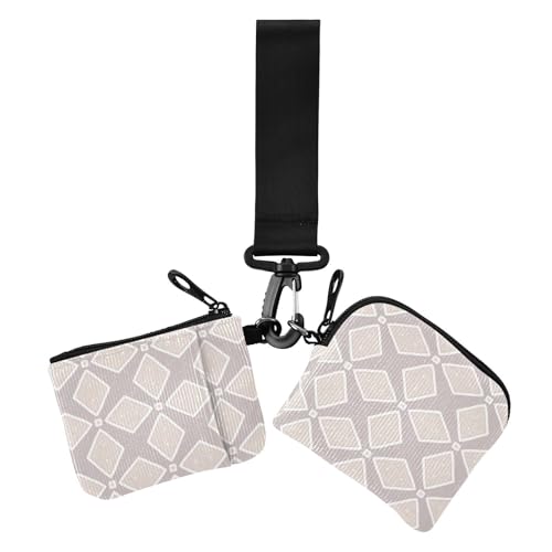 Warme Schattierung, doppelte Handgelenk-Brieftaschen für Damen, dünn, flach, Ausweis-Schutz mit Schlüsselanhänger, für Damen, 2 Packungen von sanluoli