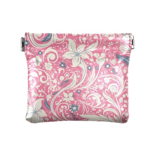 Windmühle Weiß und Pfirsich Damen Leder Münzgeldbörse Geldbörse Geldbörse Praktische Mini Kleingeld Geldbörse Münzfach für Mädchen Damen Handtasche von sanluoli