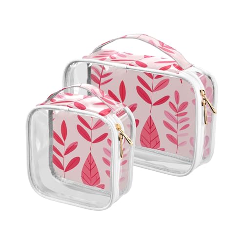 sanluoli 2 transparente Kulturbeutel für Herren, mit Aufschrift "Leave Folk Art", TSA-zugelassen, wasserdicht, für Rasierutensilien, hinterlässt Volkskunst, Hinterlassen Sie Volkskunst von sanluoli