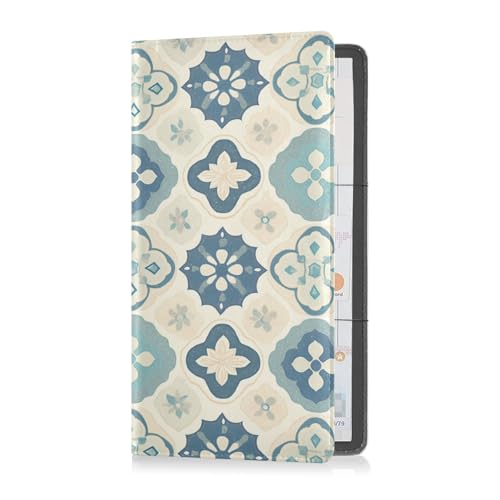 sanluoli Blaue böhmische Leder Registrierung und Versicherung Kartenhalter Essential Car Wallet Case für Dokumente, Karten, Führerschein von sanluoli