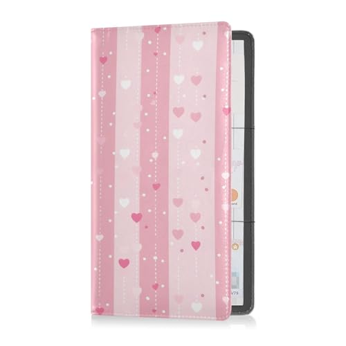 sanluoli Blush Heart Premium Leder Auto Registrierung Versicherung & Ausweishalter Auto Handschuhfach Organizer für Karten, wesentliche Dokumente Führerschein von sanluoli