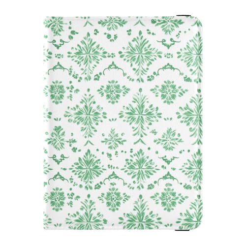 sanluoli Boho Simple Green Leather Passport Holder Cover Vaccine Card Holder Cover Combo Badge ID Impfpass Holder Wallet Waterproof von sanluoli