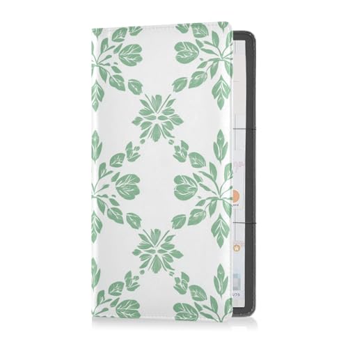 sanluoli Boho Simple Style Leaves Premium Leder Auto Registrierung und Versicherungskartenhalter Fahrzeug Handschuhfach Organizer für Karten, unverzichtbares Dokument Führerschein von sanluoli