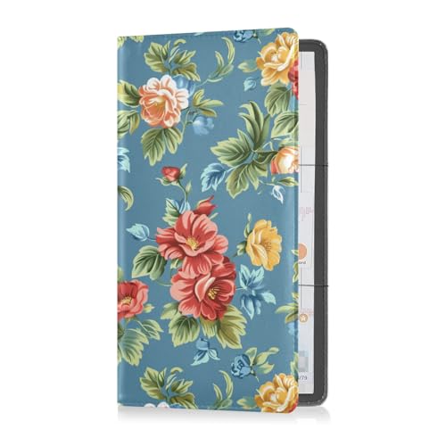 sanluoli Bright Flowers Auto-Registrierungsversicherung und Ausweishalter, Auto-Handschuhfach-Organizer für wichtige Dokumente, Führerschein, Karten von sanluoli