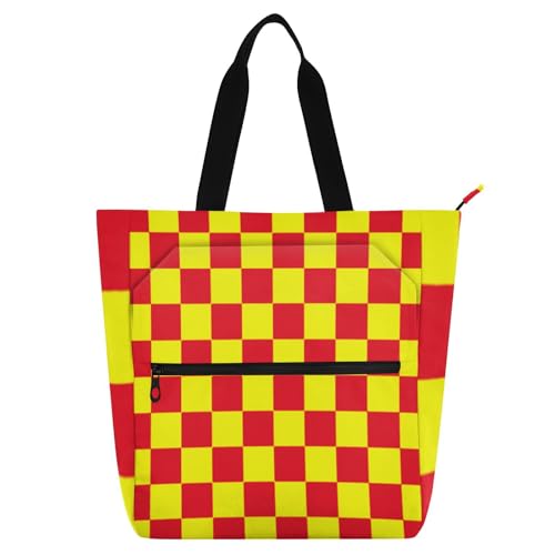sanluoli Buffalo Plaid Kariert Rot Gelb Kinderbuch Tragetasche für Kinder Jungen Mädchen Gothic Stabile Bibliothek Büchertasche Schultertasche mit Reißverschluss für Schule Einkaufen Strand Regenbogen sanluoli Buffalo Plaid Kariert Rot Gelb Kinderbuch Tragetasche für Kinder Jungen Mädchen Gothic Stabile Bibliothek Büchertasche Schultertasche mit Reißverschluss für Schule Einkaufen Strand Regenbogen von sanluoli