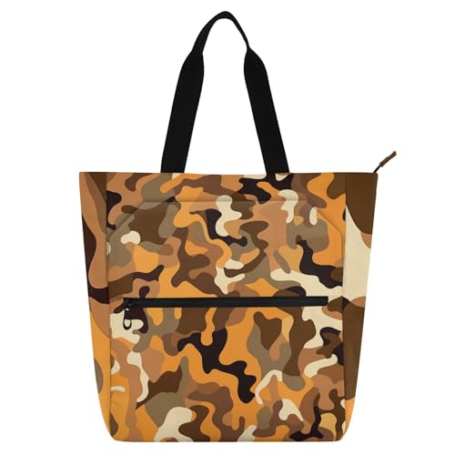 sanluoli Camouflage Orage Kinder-Büchertasche für Jungen, Mädchen, Frauen, Gothic, wasserabweisend, Lehrer-Tragetasche, Handtasche mit Innentaschen für Schule, Einkaufen, Lebensmittel sanluoli Camouflage Orage Kinder-Büchertasche für Jungen, Mädchen, Frauen, Gothic, wasserabweisend, Lehrer-Tragetasche, Handtasche mit Innentaschen für Schule, Einkaufen, Lebensmittel von sanluoli