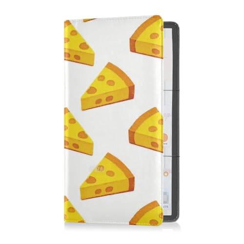 sanluoli Cartoon-Gelber Dreieckskäse aus PU-Leder, Registrierungs- und Versicherungskartenhalter, perfekte Auto-Essentials Brieftasche für wichtige Dokumente, Führerschein, Karten von sanluoli