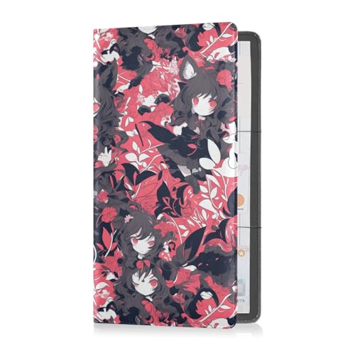 sanluoli Cartoon-Puppe, Leder, Auto-Registrierung, Versicherung und Ausweishalter, Handschuhfach-Organizer, für wichtige Dokumente, Führerschein, Karten von sanluoli