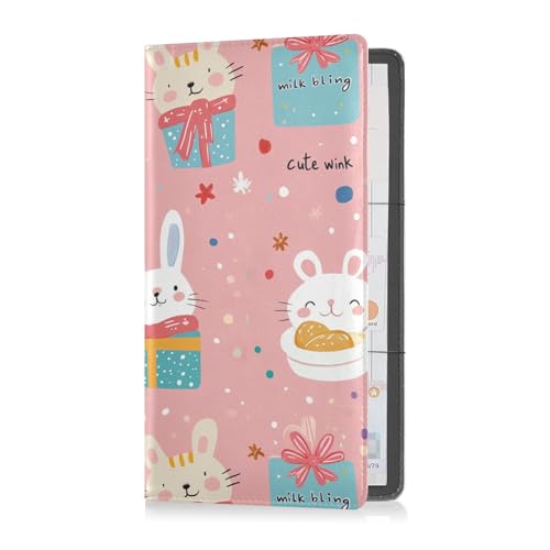 sanluoli Cartoon-Tiere, hochwertiges Leder, Auto-Registrierungs- und Versicherungskartenhalter, LKW-Zubehör für Führerschein, Karten und wichtige Dokumente von sanluoli