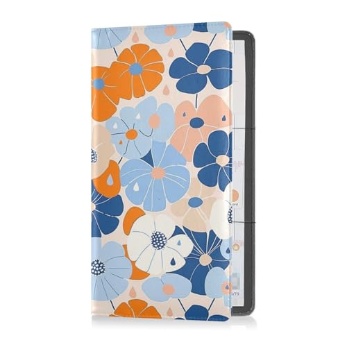 sanluoli Elegante geometrische Blumen PU-Leder Auto Registrierung & Versicherung Kartenhalter Handschuhfach Organizer für Führerschein, Karten und wichtige Dokumente von sanluoli