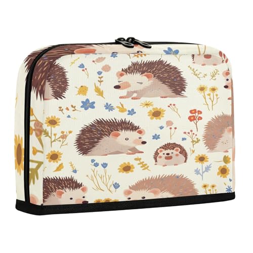sanluoli Federmäppchen, Organizer, große Kapazität, Make-up-Tasche, weiche Schreibwaren-Tasche für Herren, High School, Igel, niedliches Safari-Holz von sanluoli
