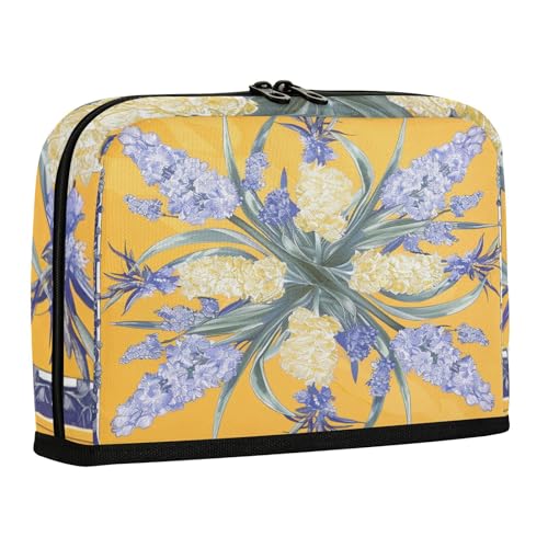 sanluoli Federmäppchen, Organizer, großes Fassungsvermögen, Schreibwaren, Federmäppchen für Studenten, Schule, gelbe Blumen, Lila von sanluoli