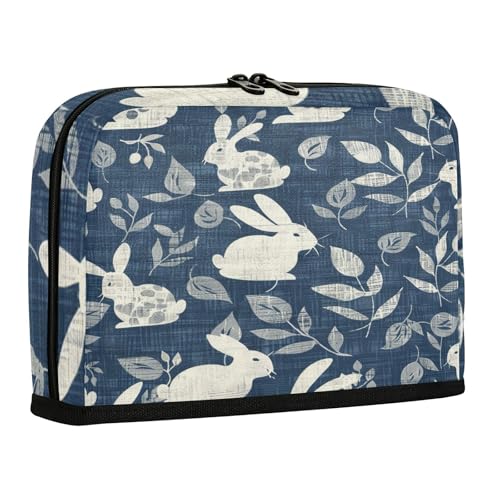 sanluoli Federmäppchen, große Kapazität, Make-up-Tasche, breite Öffnung, Schreibwaren, Stifttasche für Teenager, Schulbedarf, Old Slow Style, Bunny Denim, Dunkelblau von sanluoli