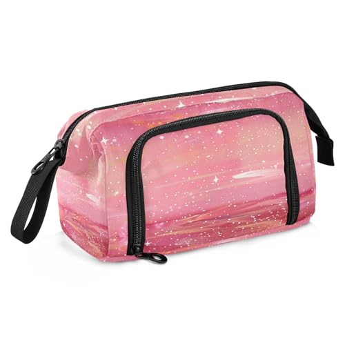 sanluoli Federmäppchen, große Kapazität, Reise-Federmäppchen, multifunktional, für Schule, Studenten, Elementar, Ölgemälde, Feeling Cute Cat von sanluoli