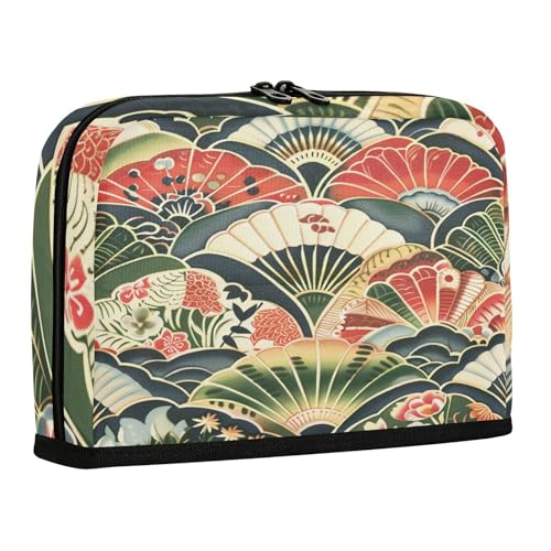 sanluoli Federmäppchen, große Kapazität, Stifteetui, Kosmetik, Stehend, Schreibwaren, Federmäppchen für Herren, High School, japanischer Stil mit Fächermuster von sanluoli