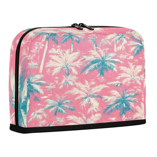 sanluoli Federmäppchen, große Kapazität, Stifteetui, Mehrzwecktasche für adrette Schulbedarf, Palme, Weiß, Pfirsich von sanluoli