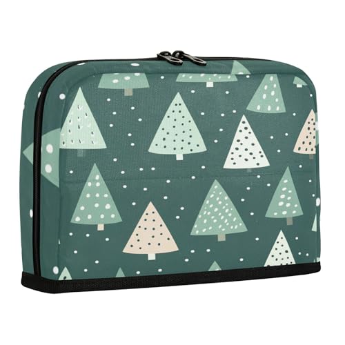 sanluoli Federmäppchen, großes Fassungsvermögen, Make-up-Tasche, einfache Aufbewahrung, Organizer für adrette Kosmetika, schöner grüner Weihnachtsbaum von sanluoli