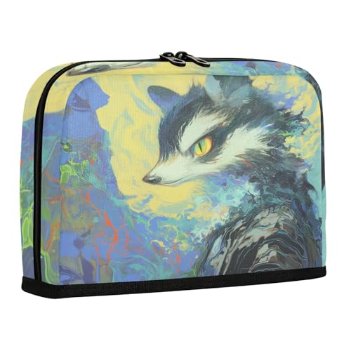 sanluoli Federmäppchen, großes Fassungsvermögen, Make-up-Tasche, niedlicher Schreibwaren-Organizer für Krankenschwestern, Büro, Dachs, Kunst, Ästhetik von sanluoli