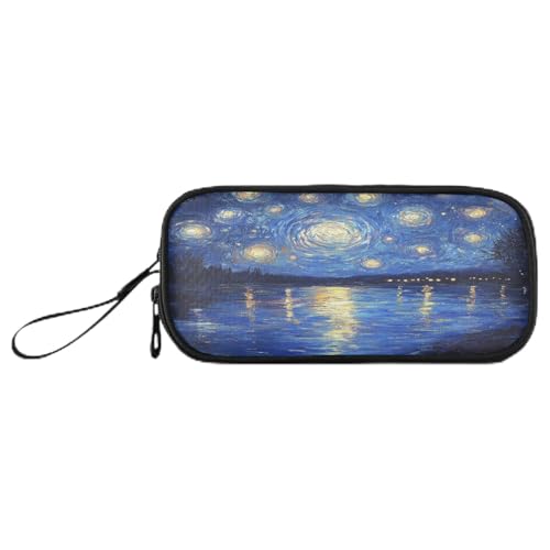 sanluoli Federmäppchen aus Nylon, großes Fassungsvermögen, für Teenager, Schreibwaren, Organizer für Büro, Erwachsene, Schwarz / Rot von sanluoli