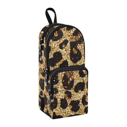 sanluoli Federmäppchen mit Glitzer-Leoaprd-Druck, Nylon, 3 Fächer, Federmäppchen, Mehrzweck- und ästhetisches Kunst-Federmäppchen, Schreibwaren für Lehrer, High School, 1600 ml sanluoli Federmäppchen mit Glitzer-Leoaprd-Druck, Nylon, 3 Fächer, Federmäppchen, Mehrzweck- und ästhetisches Kunst-Federmäppchen, Schreibwaren für Lehrer, High School, 1600 ml von sanluoli