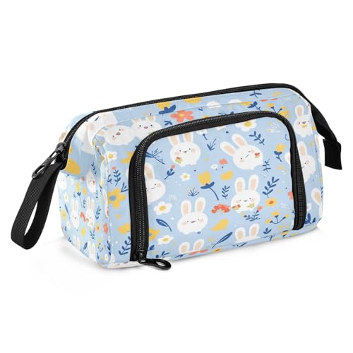 sanluoli Federmäppchen mit großem Fassungsvermögen, Reißverschluss, Federmäppchen mit Reißverschluss, Kosmetik, Make-up, für Krankenschwestern, College, Ölgemälde, Feeling Cute Cat von sanluoli