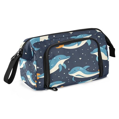 sanluoli Federmäppchen mit großem Fassungsvermögen, Schulbedarf mit Fach, Federmäppchen für Teenager, Lehrer, College, Ölgemälde, Feeling Cute Cat von sanluoli