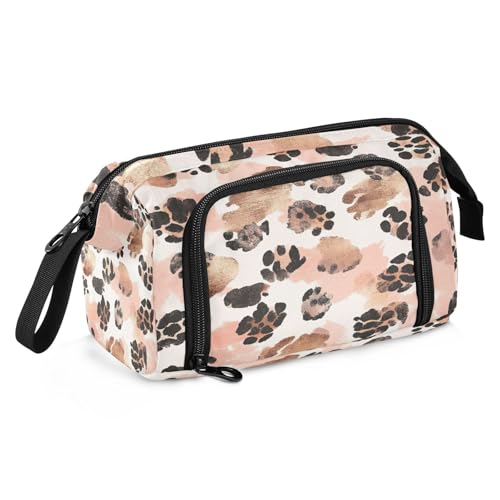 sanluoli Federmäppchen mit großem Fassungsvermögen, Schulmäppchen mit Reißverschluss, Federmäppchen, Kosmetik, Make-up, für Krankenschwestern, Kosmetik, Ölgemälde, Feeling Cute Cat von sanluoli