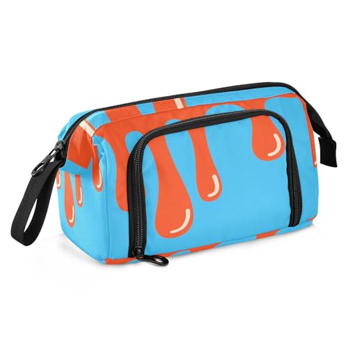 sanluoli Federmäppchen mit großem Fassungsvermögen, großes Federmäppchen mit Schlitz, Federmäppchen für Schule, Teenager, College, Ölgemälde, Feeling Cute Cat von sanluoli