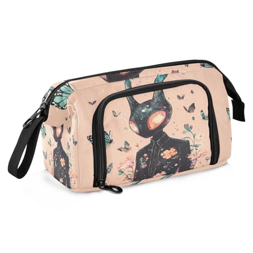 sanluoli Federmäppchen mit großem Fassungsvermögen, leicht, extra groß, Federmäppchen für Teenager, Jungen, Kindergarten, Ölgemälde, Feeling Cute Cat von sanluoli