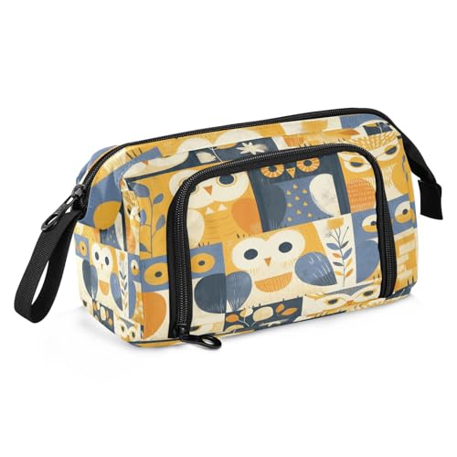 sanluoli Federmäppchen mit großem Fassungsvermögen, multifunktionales Federmäppchen mit Reißverschluss, für adrette Kindergarten, Ölgemälde, Feeling Cute Cat von sanluoli