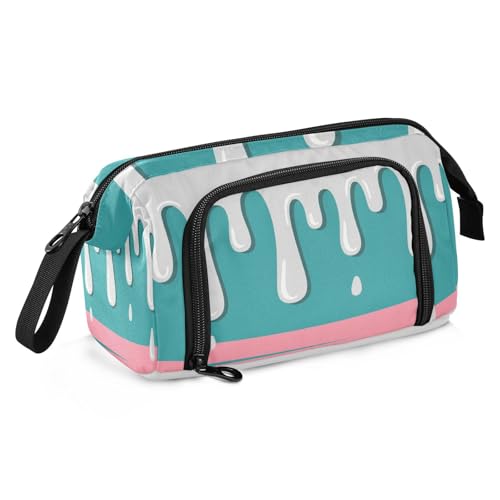 sanluoli Federmäppchen mit großem Fassungsvermögen, niedliches Schulbedarf, tragbares Federmäppchen für Teenager, Erwachsene, Schule, Muss für Ölgemälde, niedliche Katze von sanluoli