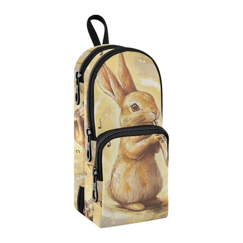 sanluoli Federmäppchen mit niedlichem Hasen-Motiv, Nylon, 3 Fächer, großes Fassungsvermögen, Schlitz, Federmäppchen, Schreibwaren-Tasche für Studenten, adrette Schule, 1600 ml sanluoli Federmäppchen mit niedlichem Hasen-Motiv, Nylon, 3 Fächer, großes Fassungsvermögen, Schlitz, Federmäppchen, Schreibwaren-Tasche für Studenten, adrette Schule, 1600 ml von sanluoli