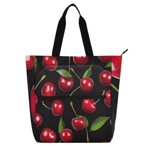 sanluoli Foto-Tasche mit Erdbeermotiv, für Jungen, Mädchen, Frauen, Gothic, stabile Lehrer-Tragetasche, Schultertasche mit Reißverschluss, für Schule, Einkaufen, Reisen, Regenbogenfarben, Schulbedarf sanluoli Foto-Tasche mit Erdbeermotiv, für Jungen, Mädchen, Frauen, Gothic, stabile Lehrer-Tragetasche, Schultertasche mit Reißverschluss, für Schule, Einkaufen, Reisen, Regenbogenfarben, Schulbedarf von sanluoli
