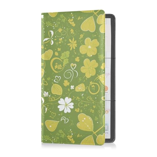 sanluoli Green St Clovers Leaves PU-Leder Registrierungs- und Versicherungskartenhalter Auto LKW Komparment Zubehör Etui für Dokumente, Karten, Führerschein von sanluoli