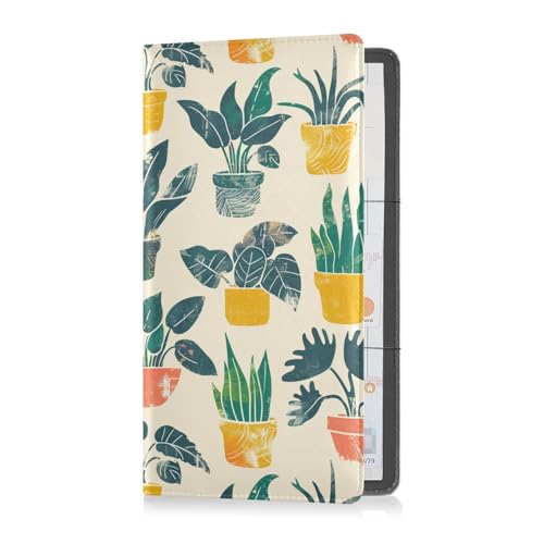 sanluoli Indoor Plants Premium Leder Auto Registrierung & Versicherung Kartenhalter Auto Handschuhfach Organizer für Karten, wichtige Dokumente, Führerschein Fahrzeug Papiere von sanluoli