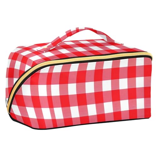 sanluoli Karierte Reisetasche mit Trennwänden, Kosmetiktasche für Geldbörse, vertikal, freistehend sanluoli Karierte Reisetasche mit Trennwänden, Kosmetiktasche für Geldbörse, vertikal, freistehend von sanluoli