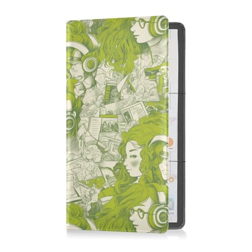 sanluoli Kartenhalter für Kfz-Registrierung und Versicherungskarte, Handschuhfach, Organizer für Führerschein, Karten und wichtige Dokumente, Weiß und Grün von sanluoli