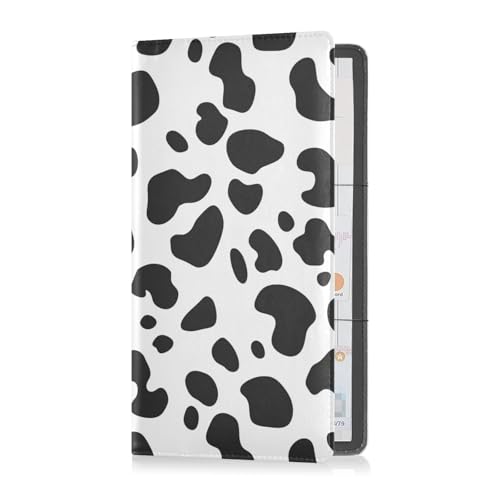 sanluoli Kartenhalter für Kfz-Registrierungs- und Versicherungskarten, mit Leopardenmuster, Kunstleder, Handschuhfach, Organizer für Karten, unverzichtbare Dokumente, Führerschein, Schwarz / Weiß von sanluoli