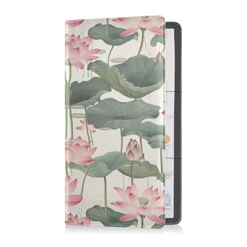 sanluoli Kartenhalter im chinesischen Stil mit Blumenmuster, PU-Leder, Handschuhfach, Organizer für Dokumente, Karten, Führerschein von sanluoli