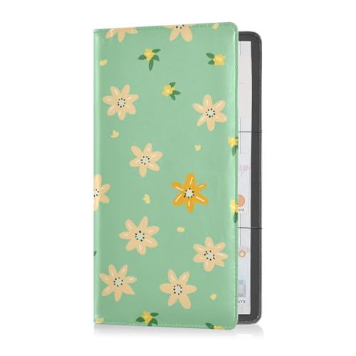 sanluoli Kleine Blumen Premium Leder Auto Registrierung & Versicherungskartenhalter Fahrzeug Handschuhfach Organizer für jedes Auto, LKW, Motorrad, Anhänger oder Boot von sanluoli