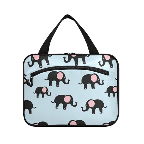 sanluoli Kosmetiktasche mit niedlichem schwarzem Elefant, zum Aufhängen, für Damen, mit Haken, erweiterbare Make-up-Kosmetiktasche für Mutter, Fitnessstudio, Estuches Para Maquillaje, Niedlicher von sanluoli