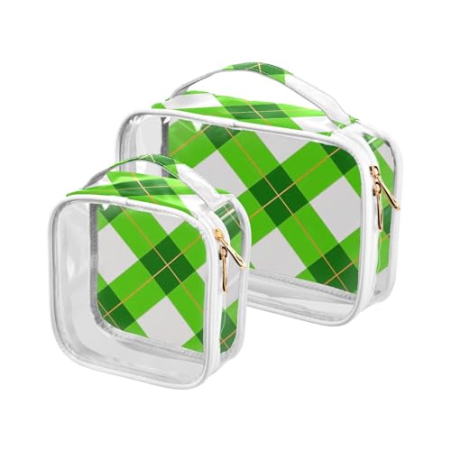 sanluoli Kulturbeutel für Damen, transparent, zitronengrün, kariert, TSA-zugelassen, wiederverwendbare Taschen für Frauen, Rasierutensilien, Zitronengrün kariert, 2 Stück, Zitronengrün kariertes sanluoli Kulturbeutel für Damen, transparent, zitronengrün, kariert, TSA-zugelassen, wiederverwendbare Taschen für Frauen, Rasierutensilien, Zitronengrün kariert, 2 Stück, Zitronengrün kariertes von sanluoli