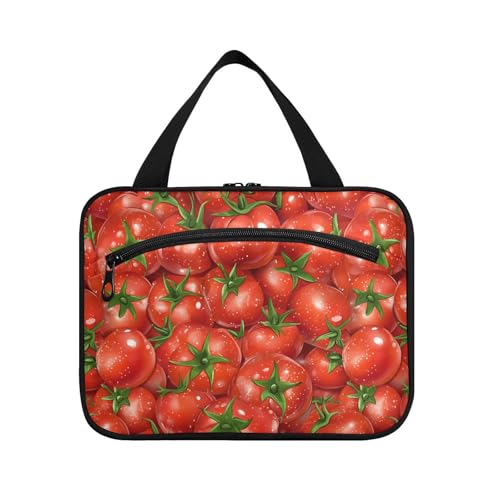 sanluoli Kulturbeutel für Herren, Motiv: frische Tomaten, zum Aufhängen, mit Haken, waschbar, Designer-Kulturbeutel für Mütter, Toiletten-Organizer de maquillaje para, Frische Tomaten rot sanluoli Kulturbeutel für Herren, Motiv: frische Tomaten, zum Aufhängen, mit Haken, waschbar, Designer-Kulturbeutel für Mütter, Toiletten-Organizer de maquillaje para, Frische Tomaten rot von sanluoli