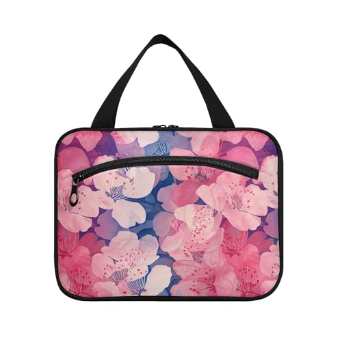sanluoli Kulturbeutel mit Kirschblüten und Farbverlauf, zum Aufhängen, für Herren, mit Haken, schicke Designer-Make-up-Organizer-Tasche für Reisende, Reisen, Reisen, Para Guardar Maquillaje von sanluoli